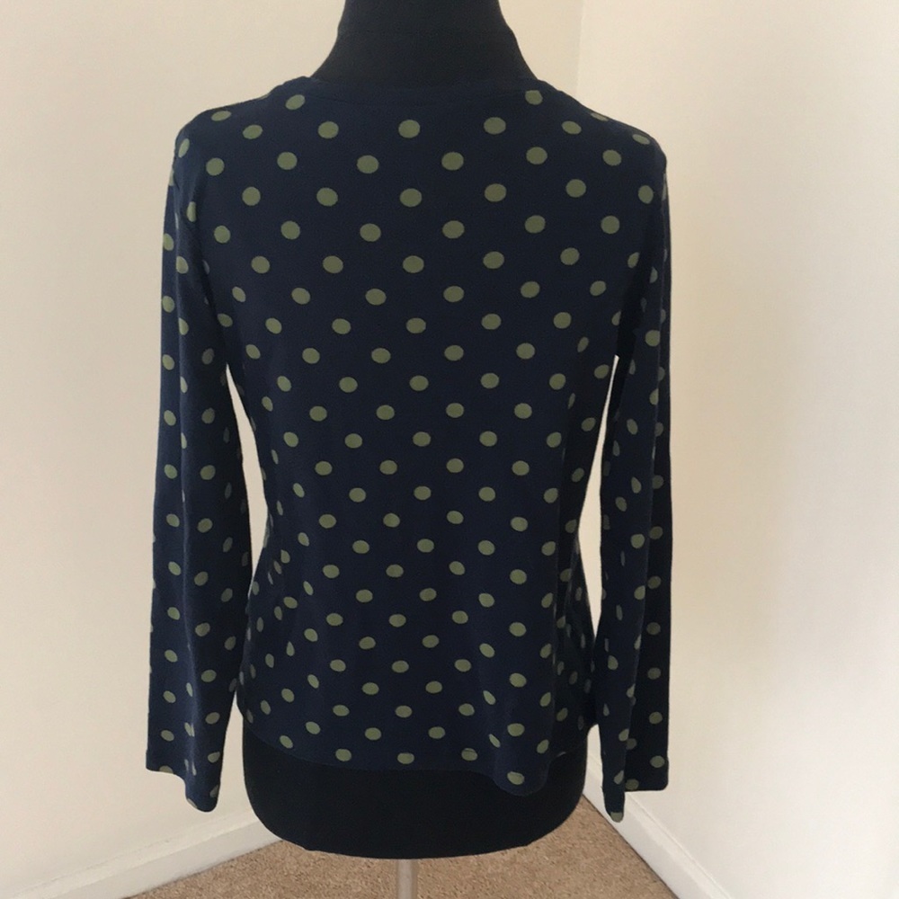 BODEN size 14 Navy cotton polka dots Cardigan - Picture 3 of 6